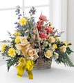 Bright Flower Sympathy Basket