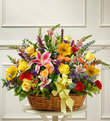 Mixed flower basket