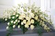 White flowers and roses spray for sympathy
